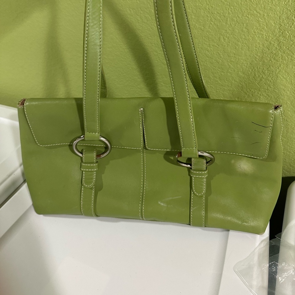 Jones New York Olive Green Shoulder Bag